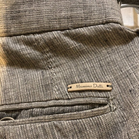 Massimo Dutti Men's Textured 4 Pocket Slim Fit Trouser Pants Gray Size 30 - Picture 8 of 9